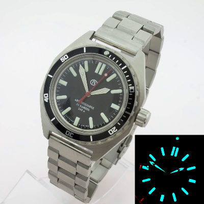 BRUSHED Vostok Amphibia 650916 black - BG9W